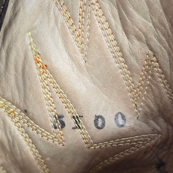 Vintage Tony Lama Exotic Caribou Brown Cowboy Boots Western Mens 10E Gold Label - Picture 11 of 16